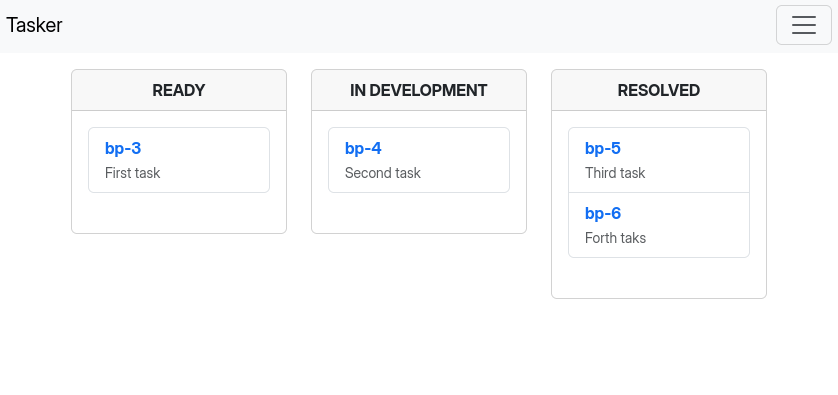Tasker project screenshot